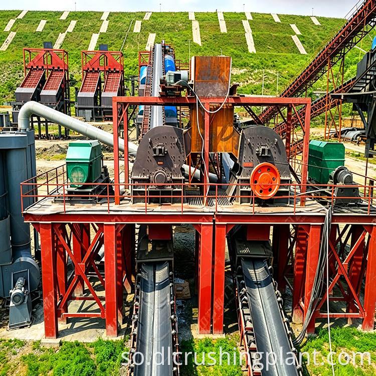 sealed stone crushing production line with bag dust collector